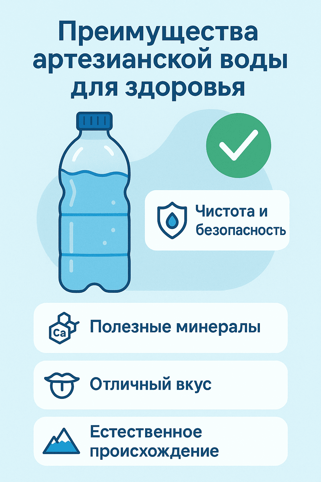 Преимущества артезианской воды