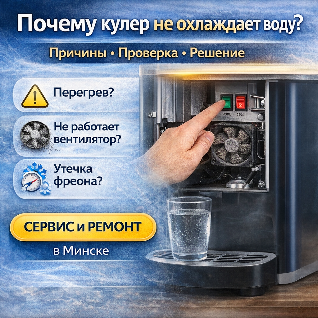 Кулер не охлаждает воду